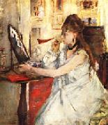 Berthe Morisot Young Woman Powdering Herself Sweden oil painting artist